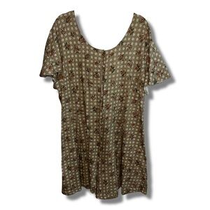 Vintage 90s Floral Button Down Romper